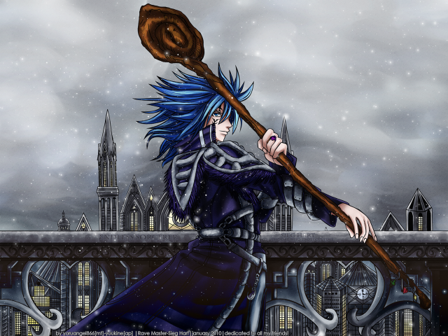 Cartoon character broom hat balcony free wallpaper - medium preview image