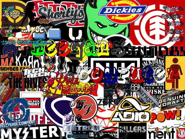 Collage stickers decals wall room free wallpaper - medium preview image