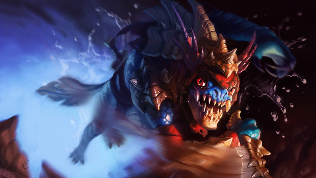 Demonic creature glowing horns spikes free wallpaper - medium preview image