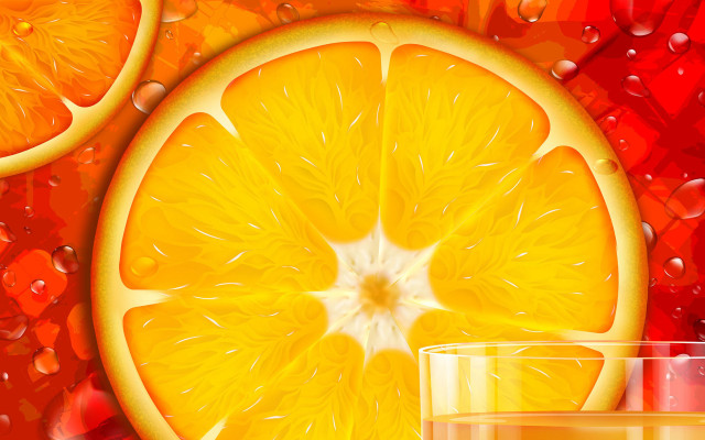 Orange juice sliced orange red free wallpaper - medium preview image