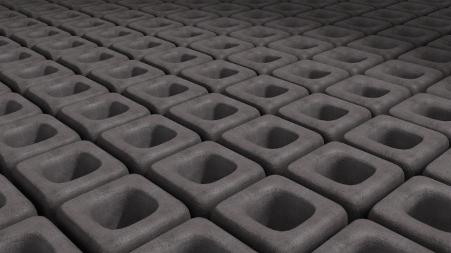 Cement blocks holes black background free wallpaper - medium preview image