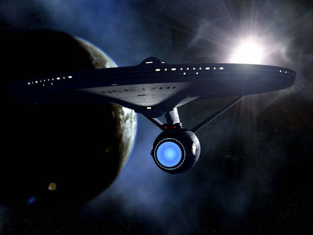 Spaceship flying sky planet sun free wallpaper - medium preview image