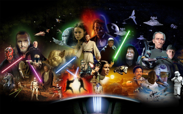 Star wars collage characters force free wallpaper - medium preview image