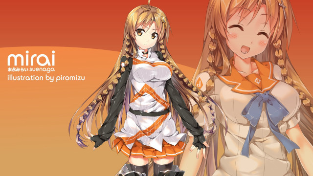 Anime girls red background caption free wallpaper - medium preview image