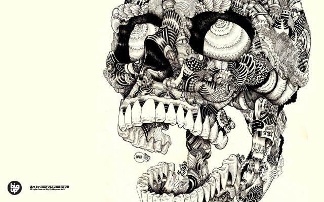Skull drawing face details eye free wallpaper - medium preview image