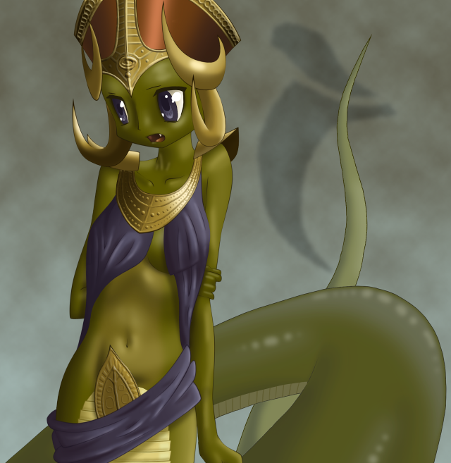 Cartoon woman snake back hat free wallpaper - medium preview image