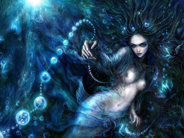 Woman long hair body water free wallpaper - medium preview image
