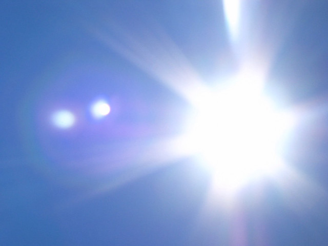Sun bright sky plane flight free wallpaper for desktop - medium preview image