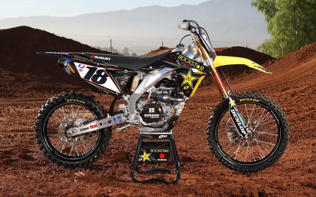 Dirt bike parked dirt field free wallpaper - medium preview image