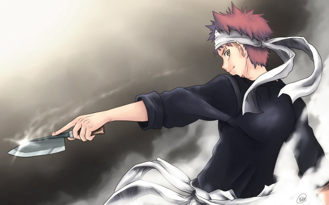 Man knife cloud smoke black free wallpaper - medium preview image