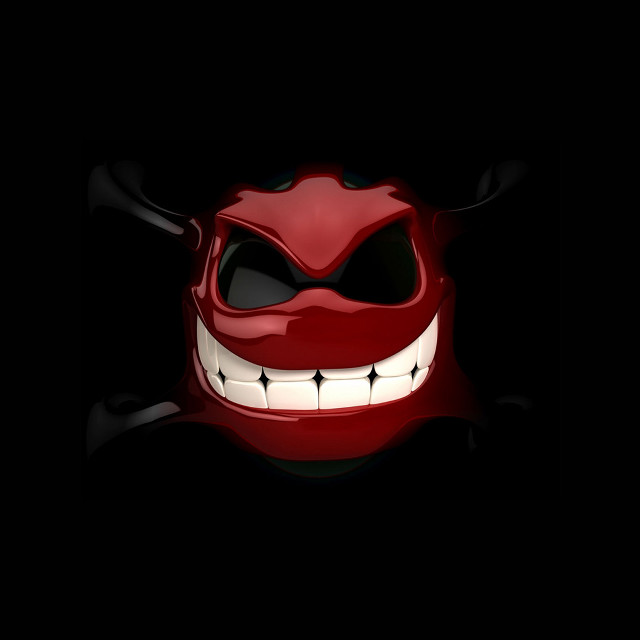 Red mask smile teeth dark free wallpaper - medium preview image