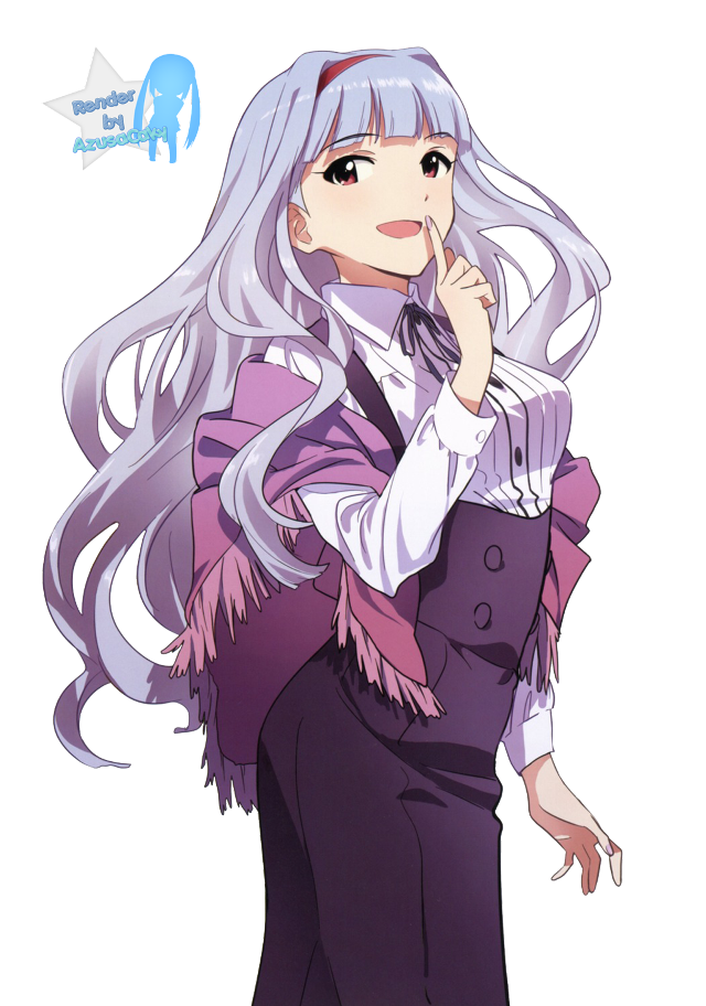 Woman long white hair purple #3 free wallpaper - medium preview image