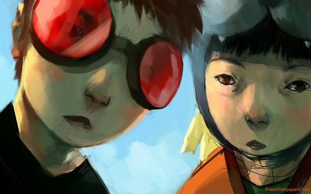 Couple red headphones button ear free wallpaper - medium preview image