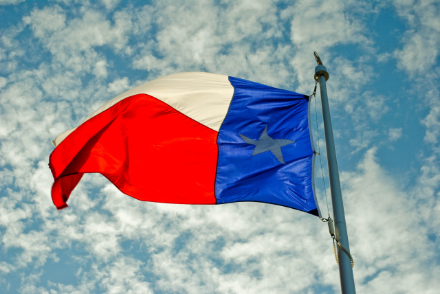 Flag flying blue sky clouds free wallpaper - medium preview image