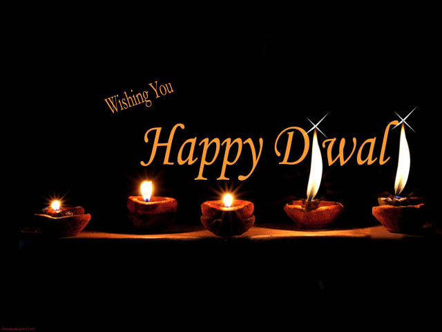 Lit candles happy diwali gold free wallpaper - medium preview image