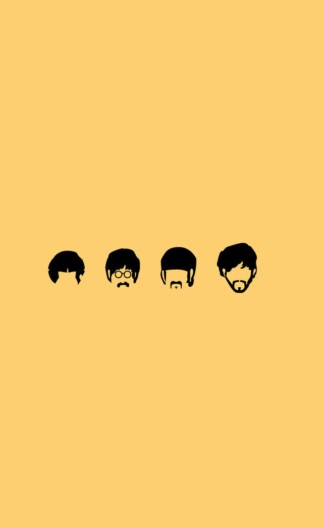 Bearded men glasses yellow background free wallpaper - medium preview image