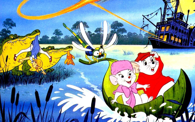 Cartoon boat animals water bird free wallpaper - medium preview image