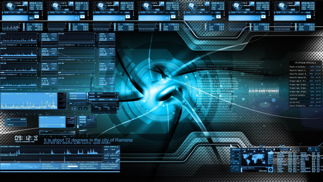Computer screen blue background design free wallpaper - medium preview image