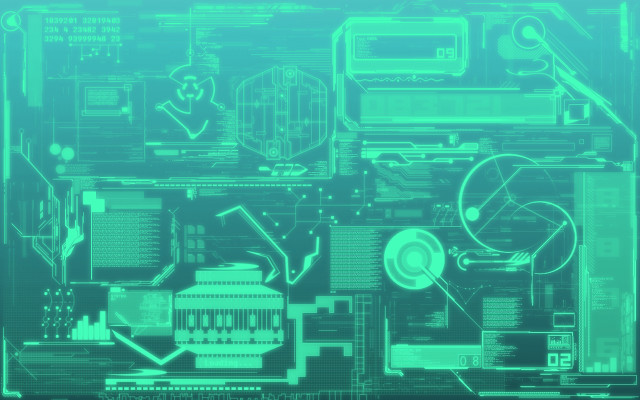 Circuit board electronics blue background free wallpaper - medium preview image