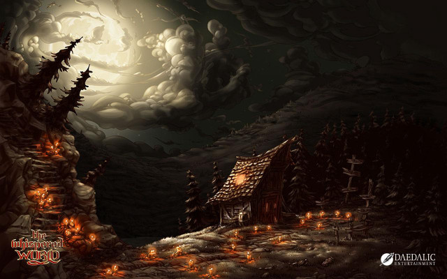 House woods full moon pumpkins free wallpaper - medium preview image