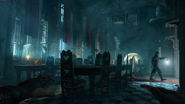 Man dark room gun table free wallpaper - medium preview image