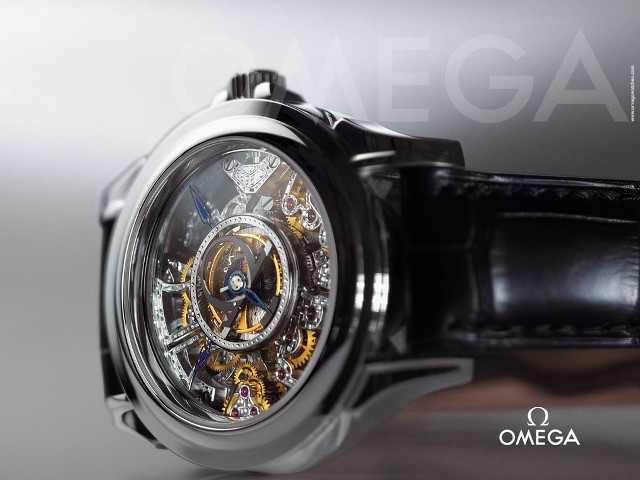 Black strap yellow blue dial free wallpaper - medium preview image