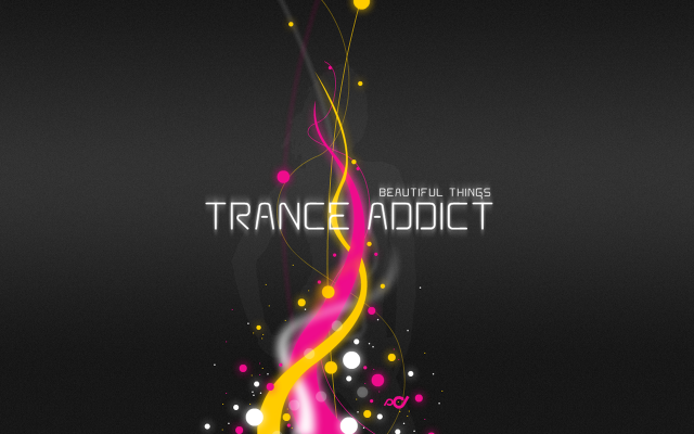 Trance addict yellow pink swirl free wallpaper - medium preview image