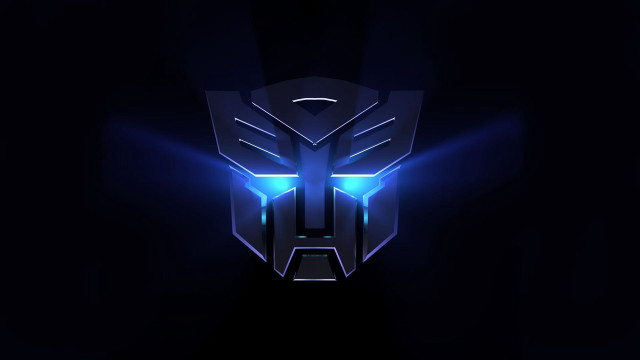 Stylized robot head blue lights free wallpaper - medium preview image