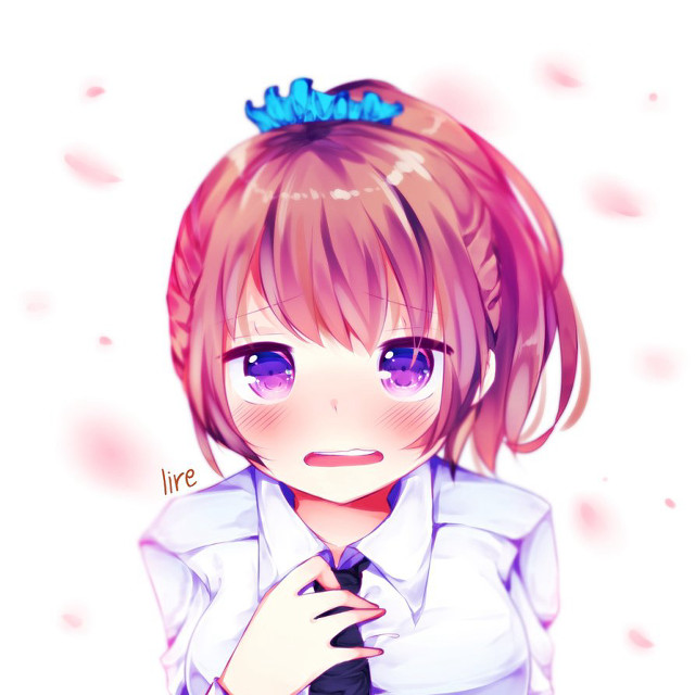 Girl tie white shirt blue free wallpaper - medium preview image