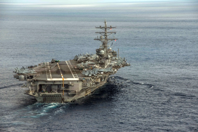 Military ship ocean smoke stacks free wallpaper - medium preview image