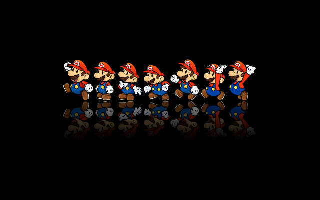 Mario bros characters lined up #2 free wallpaper - medium preview image