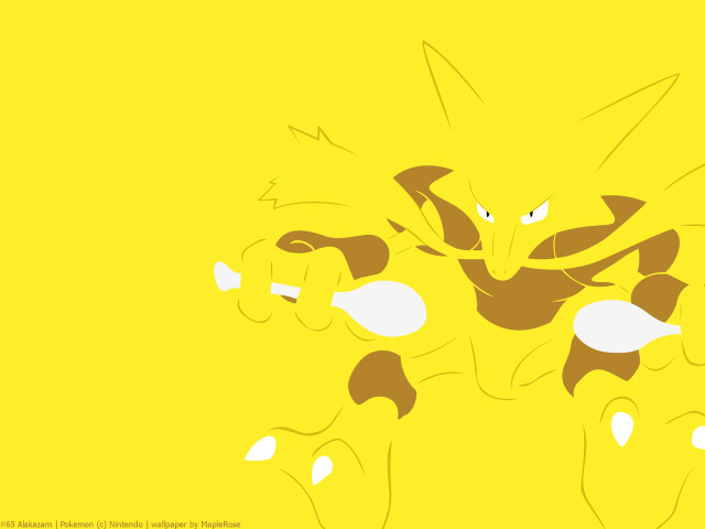 Yellow background cartoon character middle free wallpaper - medium preview image