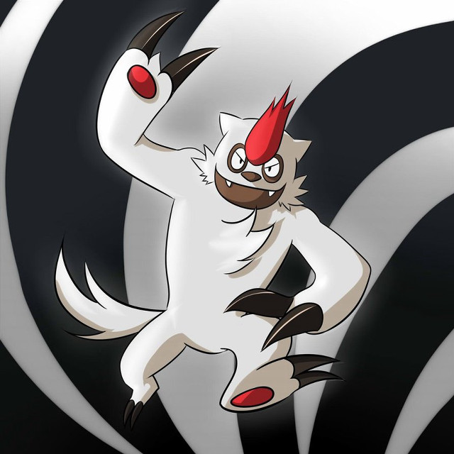 Cartoon cat red mohawk black free wallpaper - medium preview image