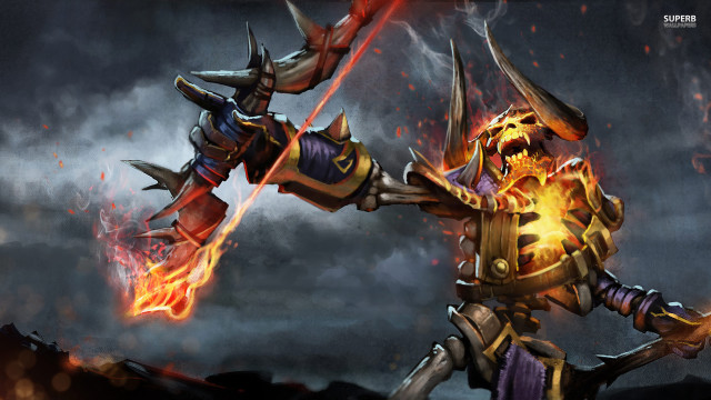Video game character sword fireball free wallpaper - medium preview image