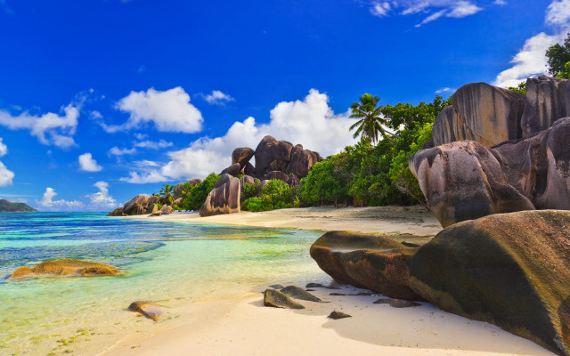 Beach rocks water blue sky #8 free wallpaper - medium preview image