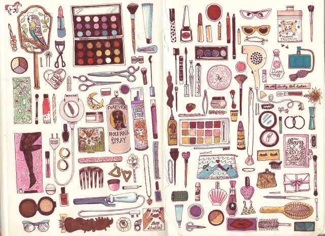 Book drawing items pen artwork free wallpaper - medium preview image