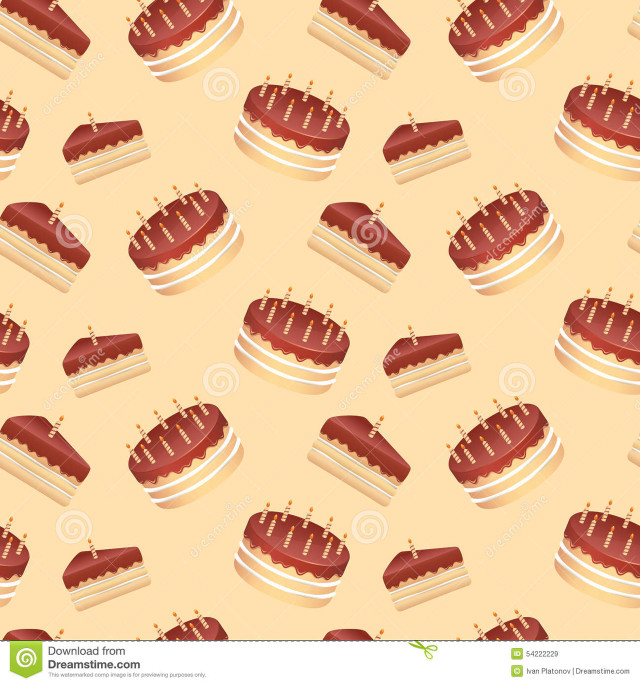 Chocolate cake pattern plate candle free wallpaper - medium preview image