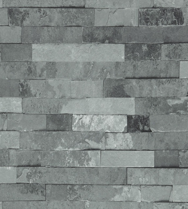 Stone wall black white clock free wallpaper - medium preview image
