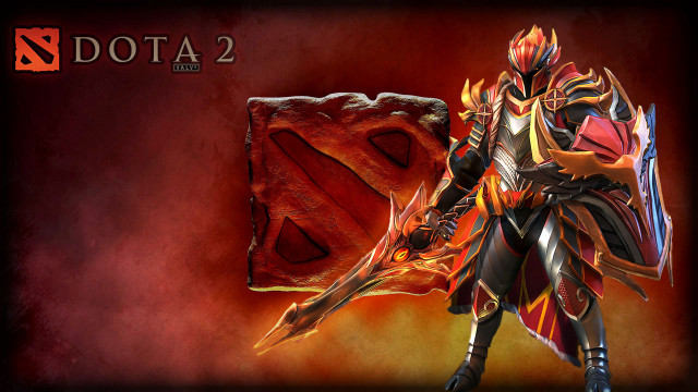Dota2 character sword shield flames free wallpaper - medium preview image