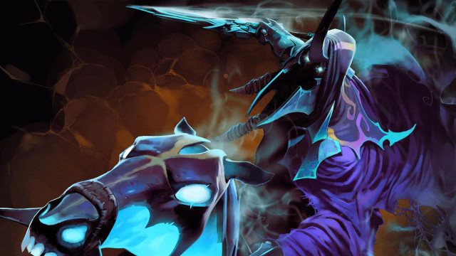 Woman sword demon face portrait free wallpaper - medium preview image