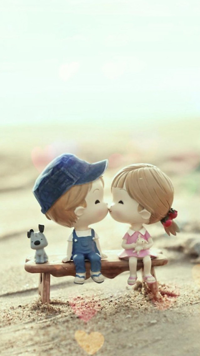 Figurines bench beach dog cat #2 free wallpaper - medium preview image