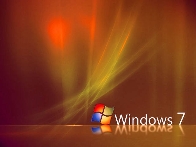 Windows7 logo bright background reflection free wallpaper - medium preview image