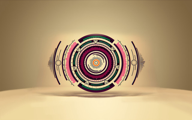 Circular patterned object light shadow free wallpaper - medium preview image