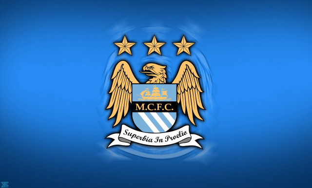 Blue gold emblem stars ribbon free wallpaper - medium preview image