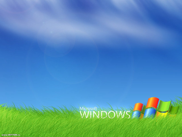 Blue sky clouds green grass free wallpaper - medium preview image
