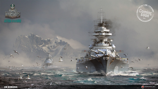 Large ship ocean seagulls flying free wallpaper - medium preview image