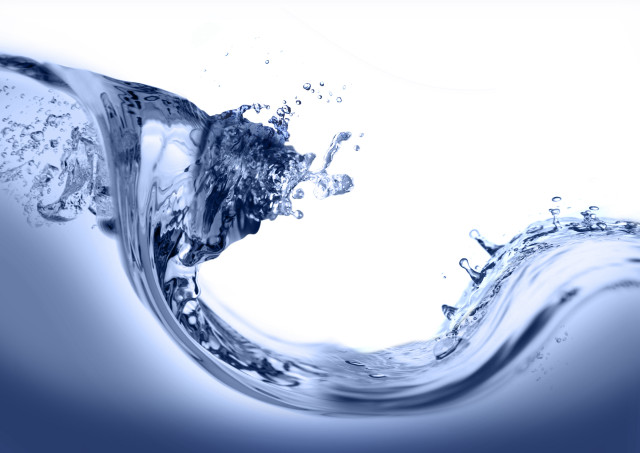 Blue water wave white background free wallpaper - medium preview image