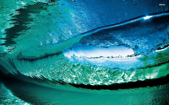 Wave inside lens blue sky free wallpaper - medium preview image