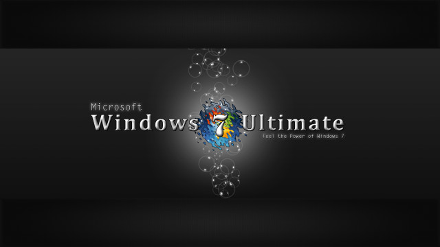 Black background clock windows ultimate free wallpaper - medium preview image