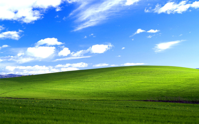 Green field blue sky clouds #13 free wallpaper - medium preview image